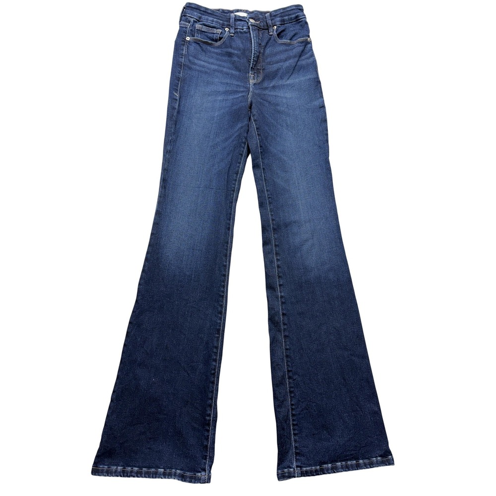 Good American Good Classic Bootcut Jeans Womens 29x33.5 High Rise Blue GCLB360T